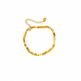 bratara fatetata stralucitoare aurie placata cu aur