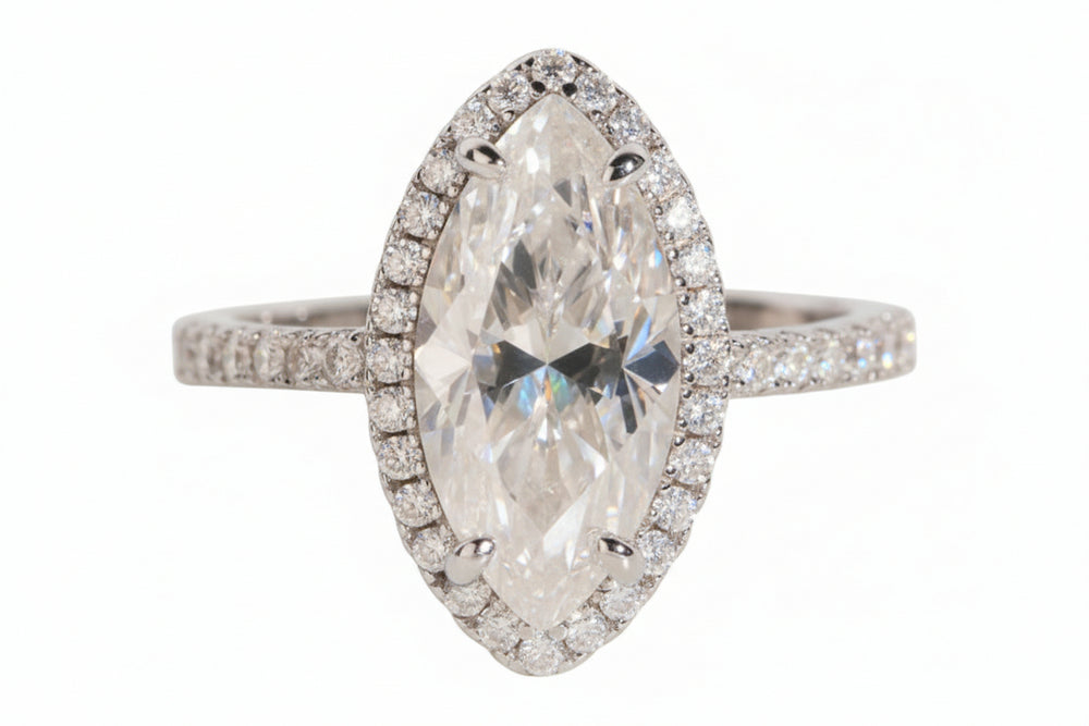 Inel moissanite marquize 4 carate - Deloria Farrah