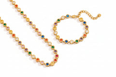 Bratara placata cu aur pietre colorate - Candy Deloria