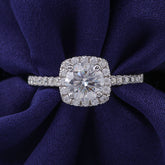 Inel argint 925 reglabil cu piatra moissanite model Alice