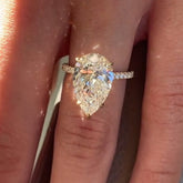 inel de logodna lacrima din argint - Deloria Aria