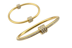 Bratara placata cu aur cu pietricele - Goldie Deloria