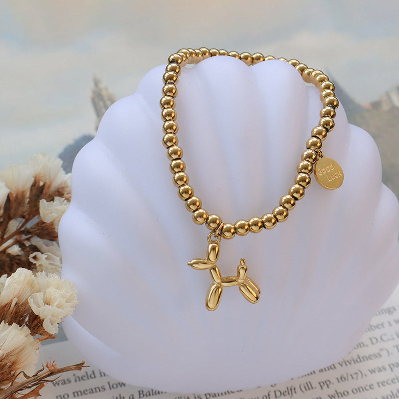 bratara catel dog lovers placata cu aur