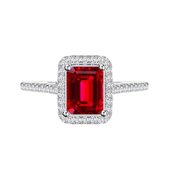 Inel argint cu piatra rosie - Deloria Ruby
