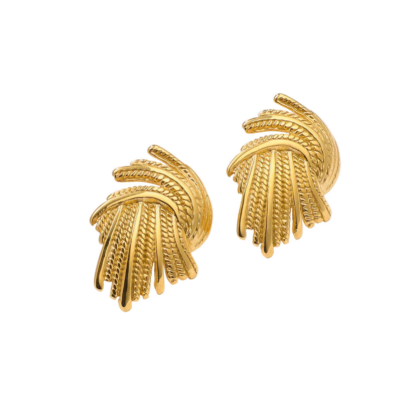 cercei spirala placati cu aur