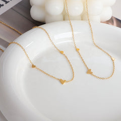 lantisor cu inimioare placat cu aur 18k