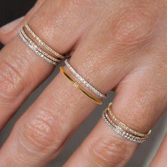 inel subtire tennis cu pietricele mici deloria