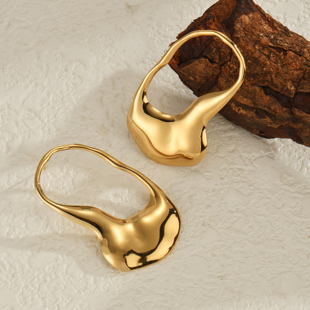 Cercei placati cu aur asimetrici Deloria