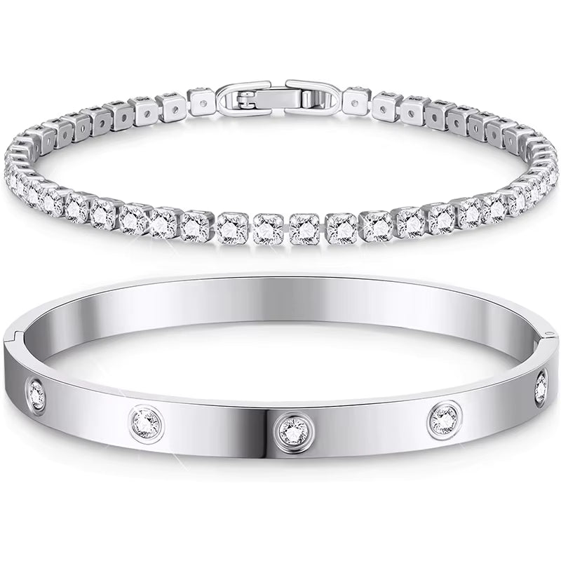 set bratari tennis si bratara fixa