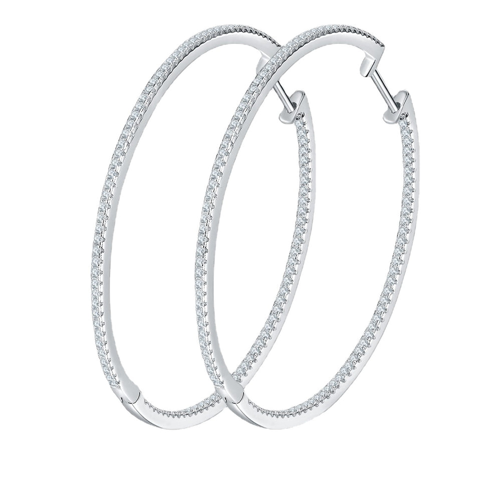 Cercei tennis rotunzi din argint - Deloria