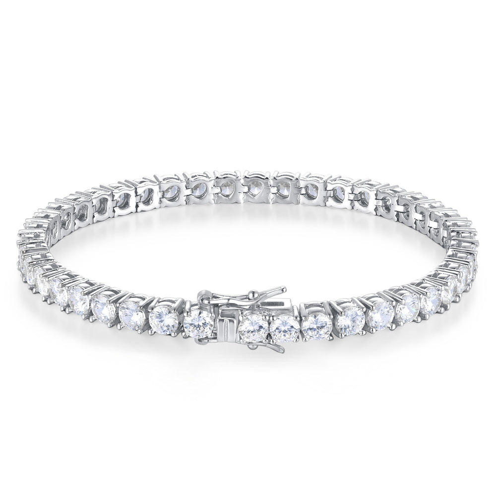 Bratara tennis subtire din argint - Deloria