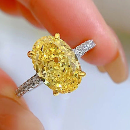 Inel argint 925 cu piatra galbena -Deloria Sol