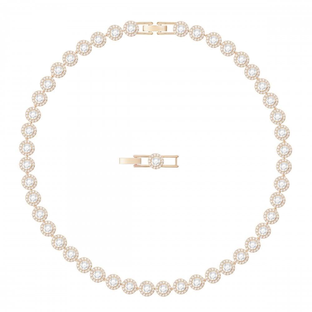 Colier tennis pietre rotunde placat cu aur Deloria Bella